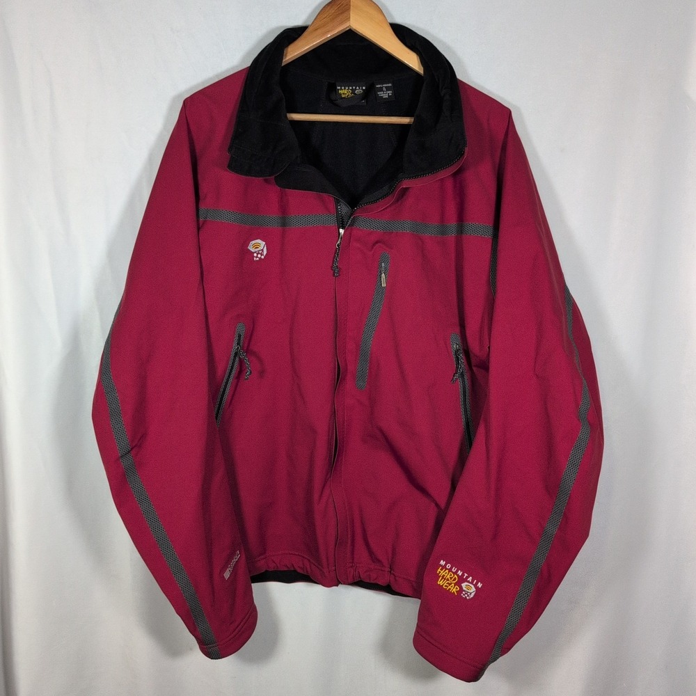 Mountain Hardwear Conduit Softshell Jacket Men's XL Red Full Zip Hiking